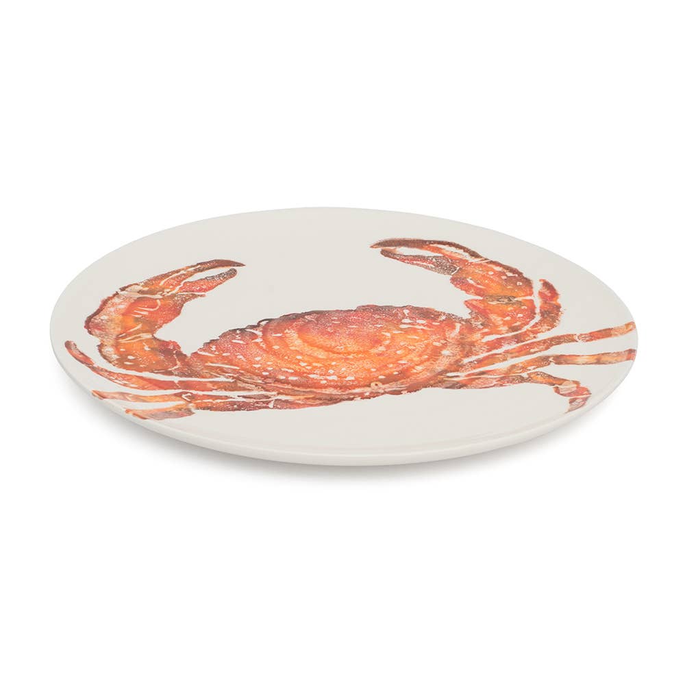 Blisshome Platter Crab Orange | Round Ceramic Serving Platter