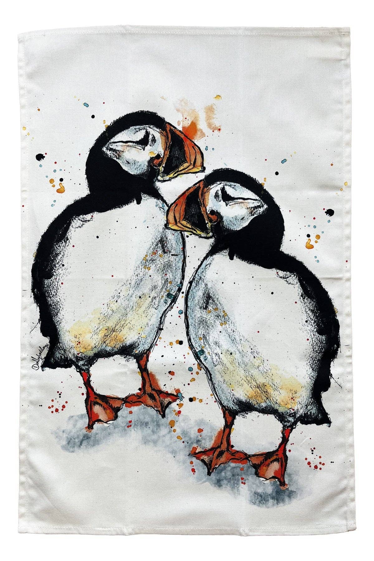Dollyhotdogs Puffin Tea Towel