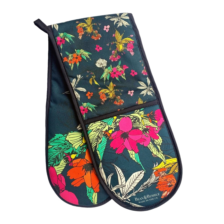 Bean & Bemble Double Oven Glove Double Sided Cherry Blossom Floral