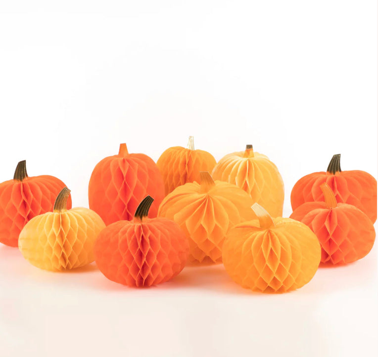 Meri Meri Honeycomb Pumpkins (x 10)