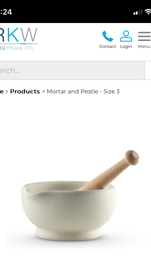 Milton Brooks Mortar and Pestle (Available in 6 sizes)