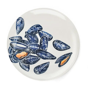Blisshome Platter Mussels | Round Ceramic Serving Platter