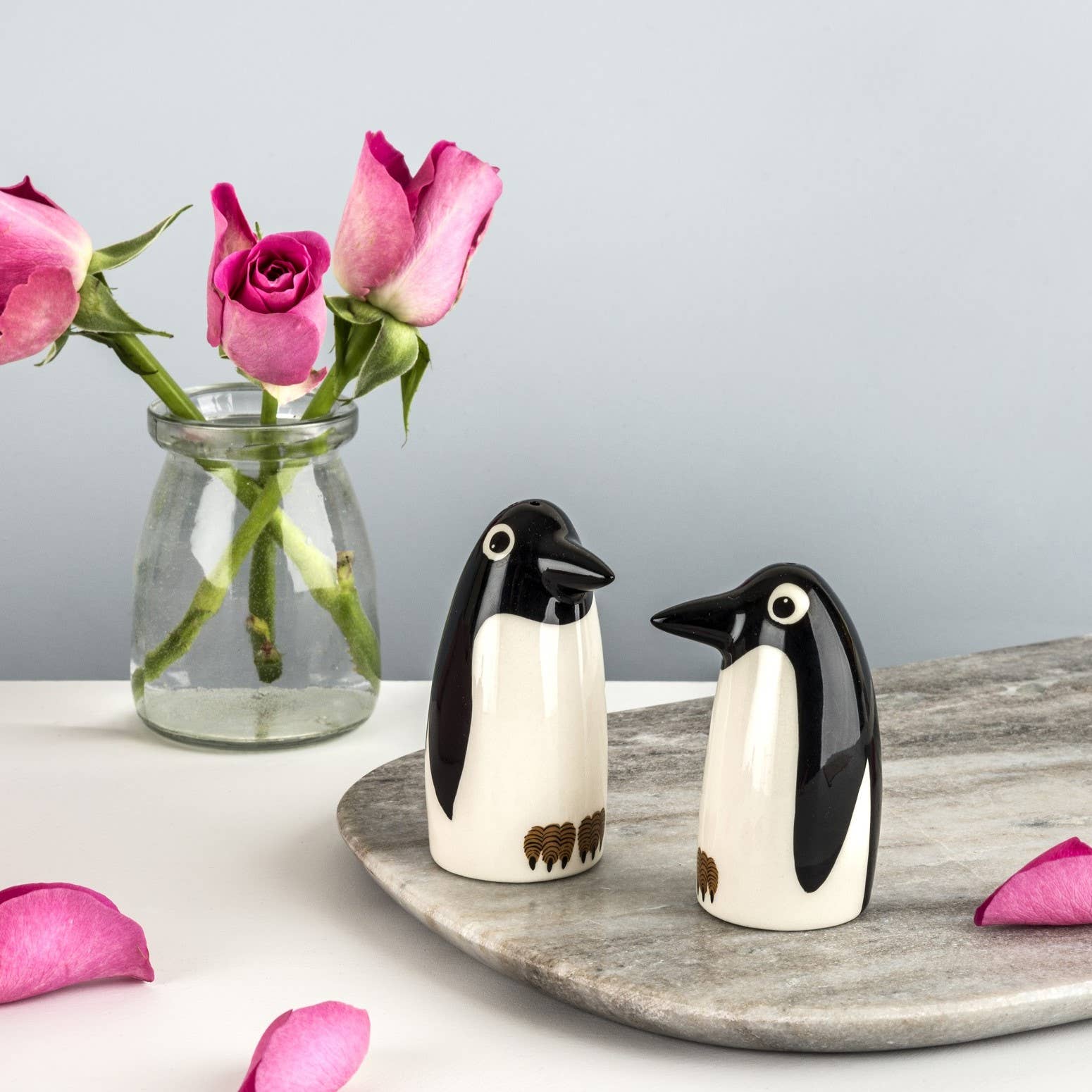 Hannah Turner Handmade Ceramic Penguin Salt and Pepper Shakers