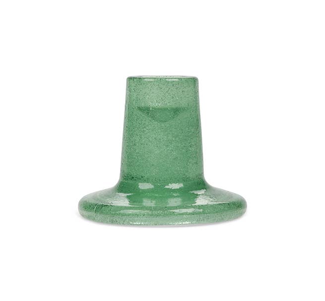 British Colour Standards Glass Candleholder in Jade Green