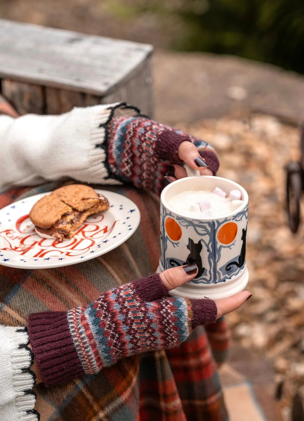 Emma Bridgewater New The Wise Witches Black Cats 1/2 Pint Mug