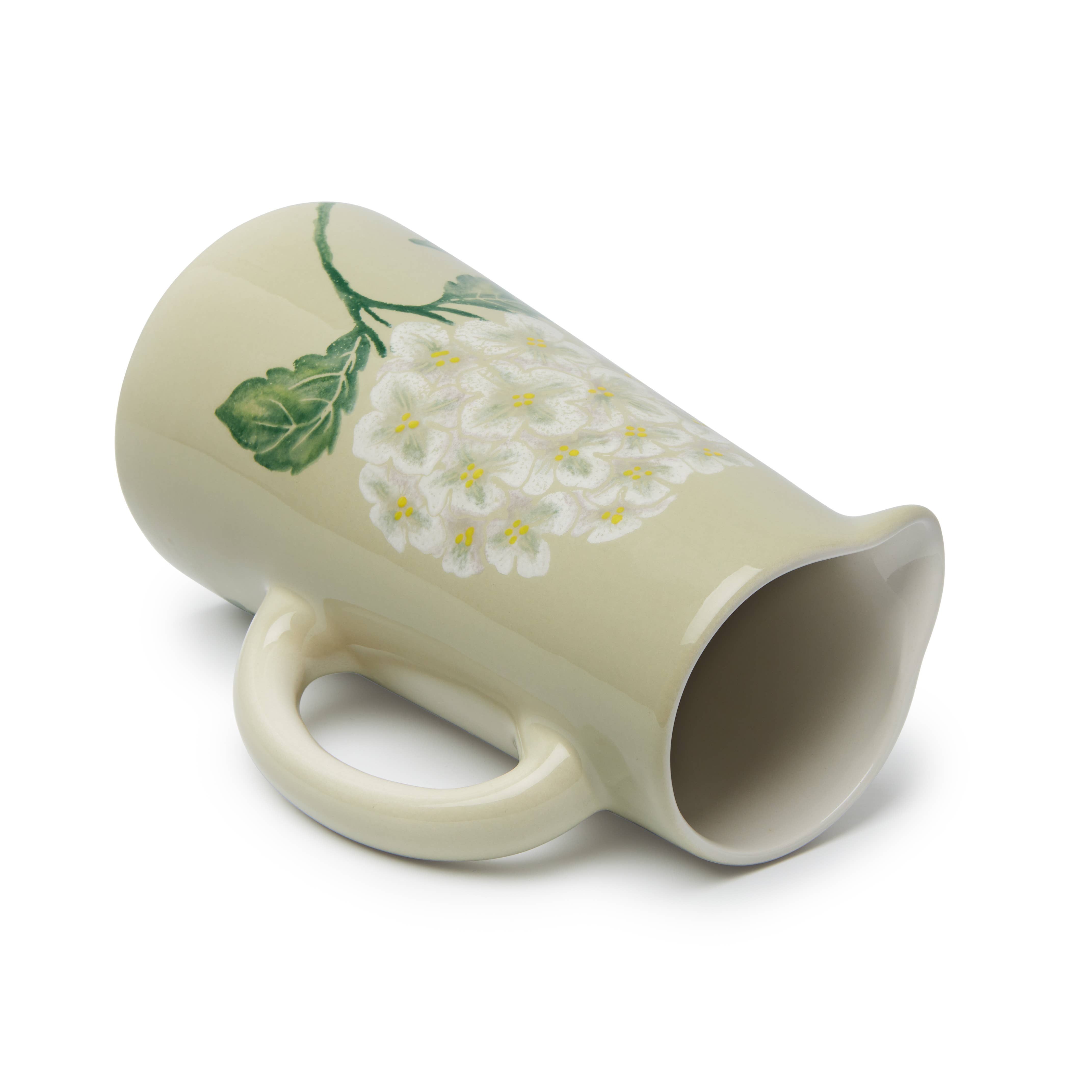 Blisshome Jug/Pitcher Grey/Green Tall Hydrangea