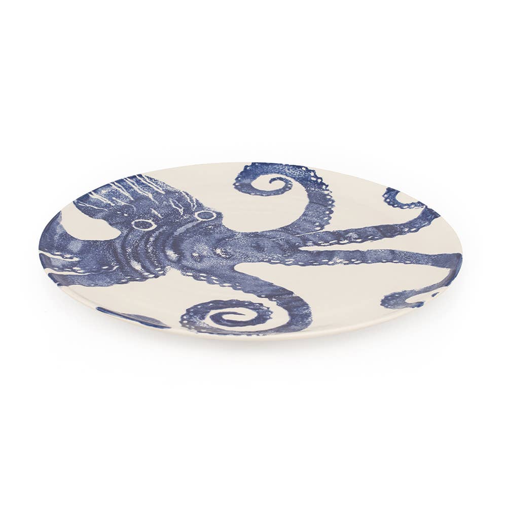 Blisshome Creatures Octopus Platter | Ocean Animal | Blue Platter