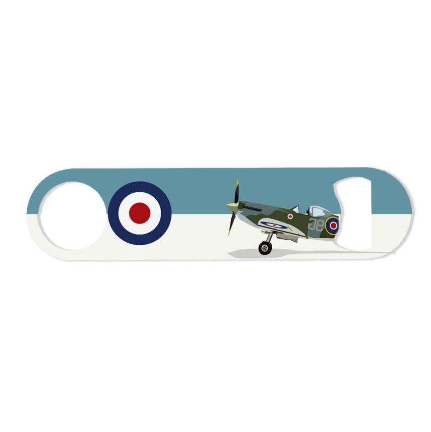 Mustard & Gray Spitfire Bottle Opener