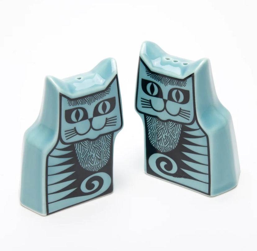 Hornsea Cat Cruet Set - Teal