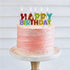 Anniversary House Happy Birthday Pick Candles Rainbow Glitter