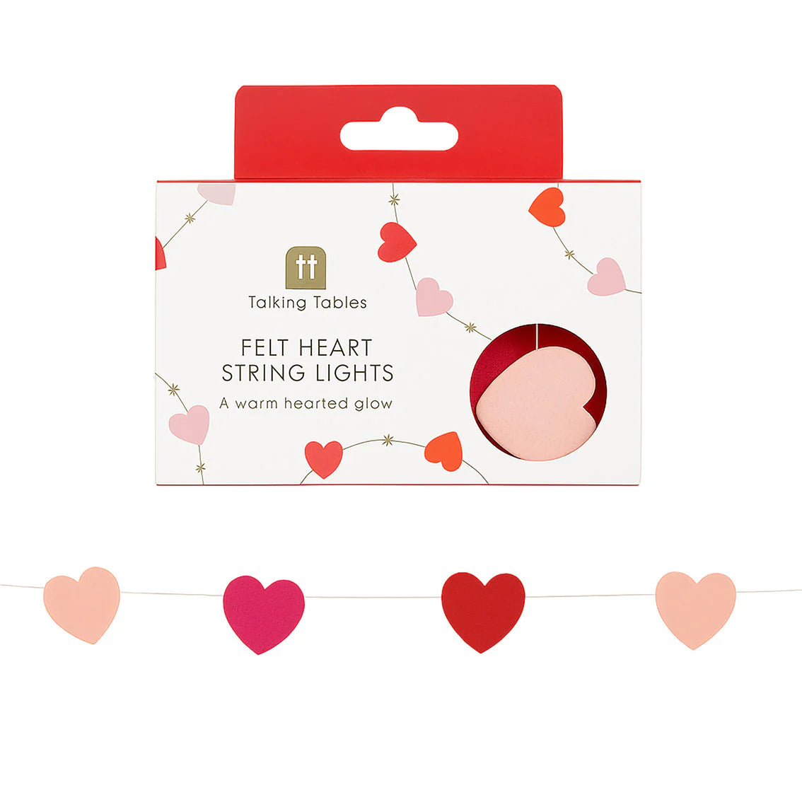 Talking Tables Heart Felt String Lights - 2m Valentines
