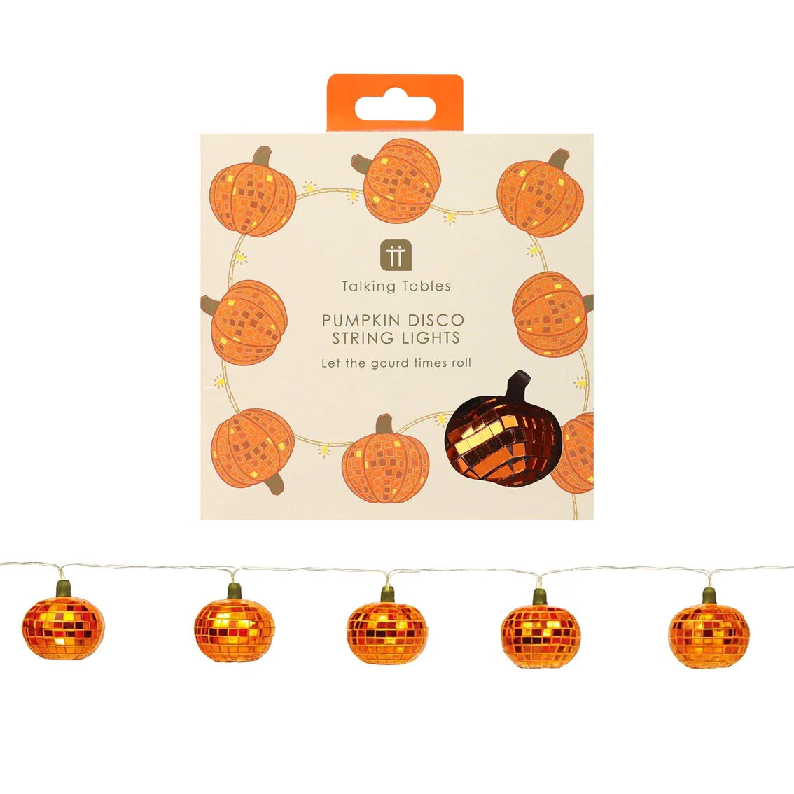 Talking Tables New Autumn Hues Pumpkin Disco String Lights - 1.6m