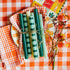 Talking Tables New Orange & White Fabric Gingham Tablecloth