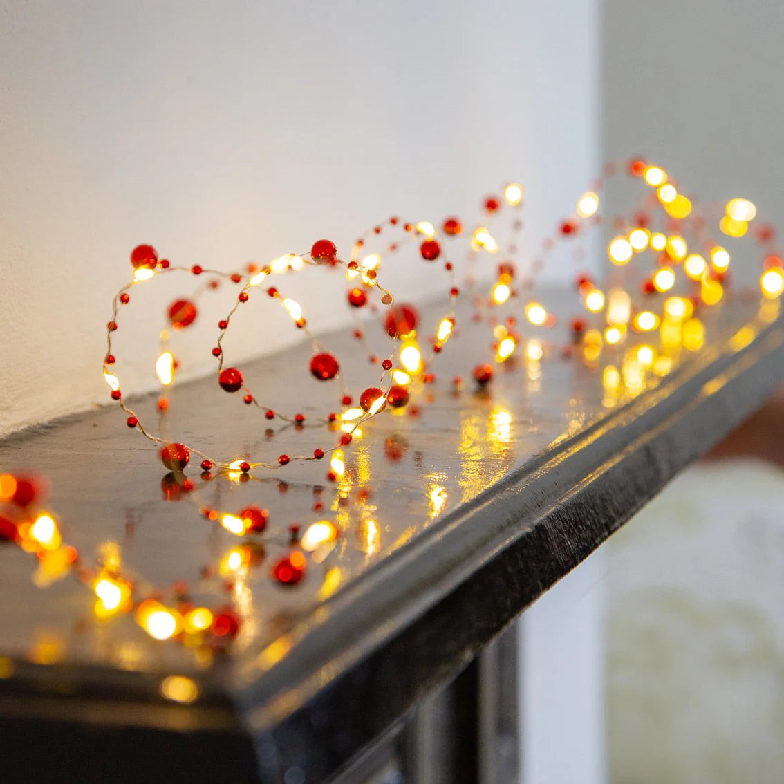 Talking Tables Holly Berry Bead String Lights - 3m