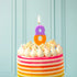 Talking Tables Orange and Purple We Heart Birthday Number Candle - 8