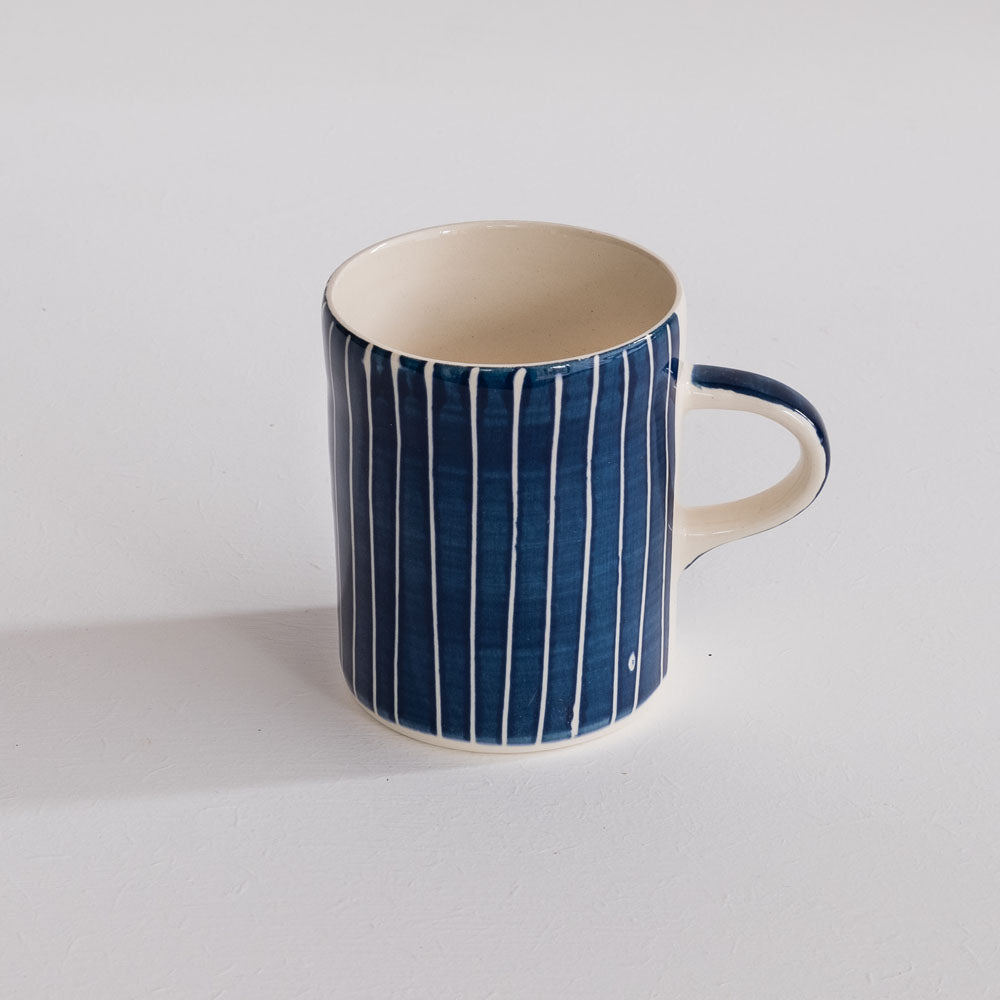 Musango Sgrafitto Stripe Demi Mug (Available in 7 Colours)