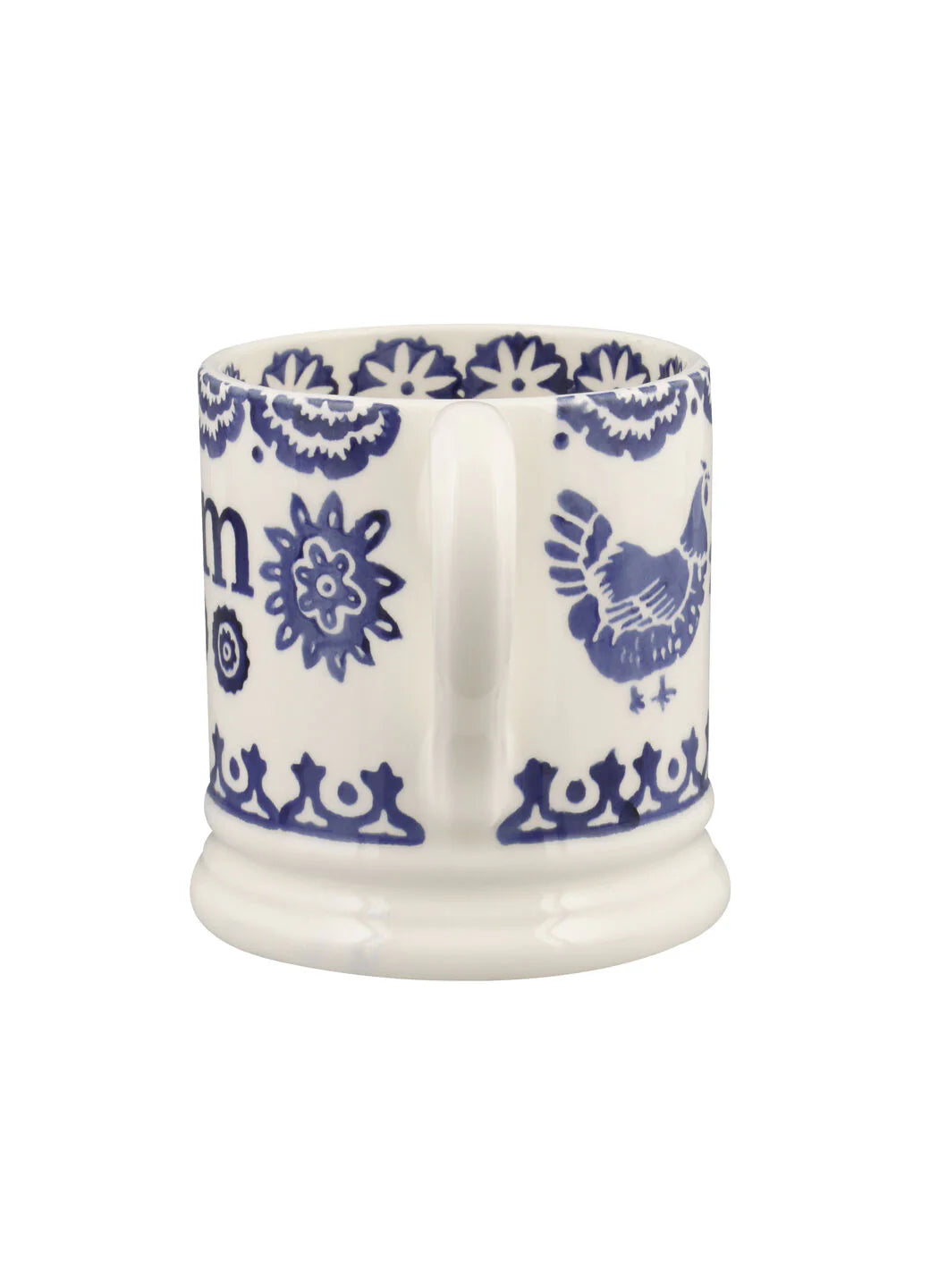 Emma Bridgewater NEW Blue Hen & Border Mum 1/2 Pint Mug