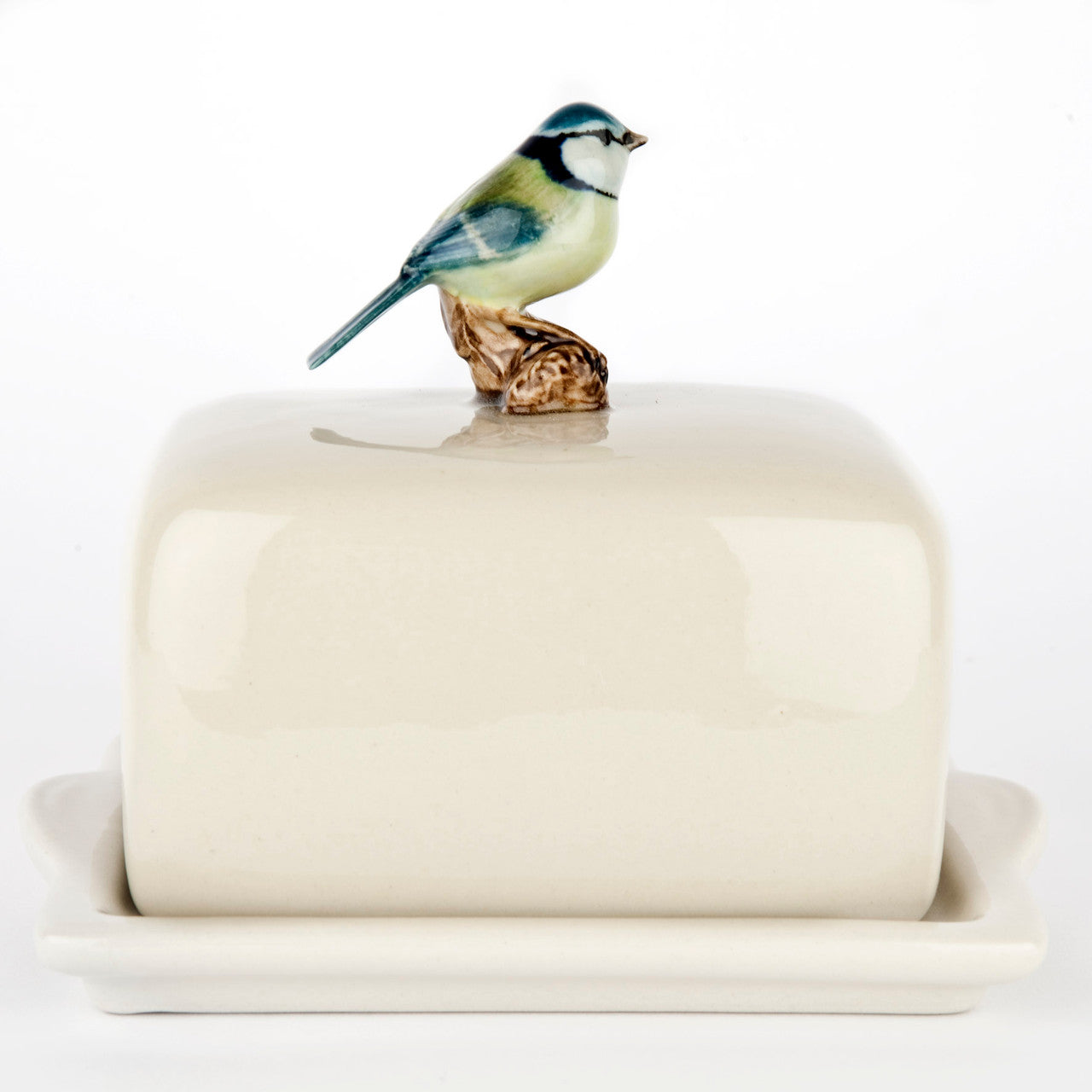 Quail Blue Tit Butter Dish