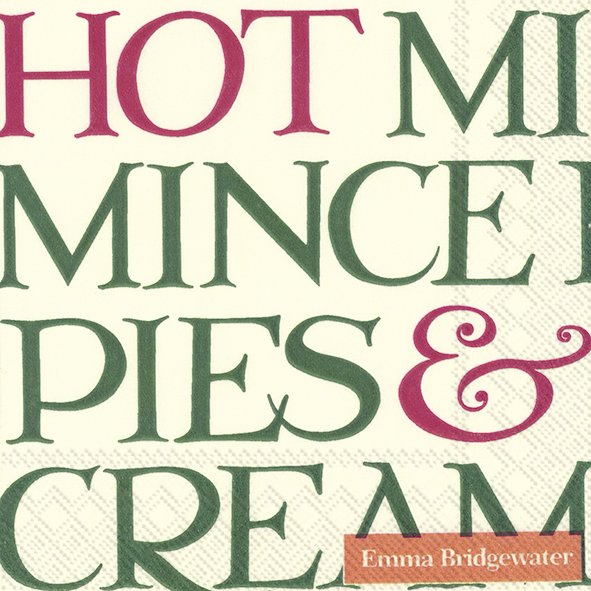 IHR Emma Bridgewater Christmas Toast Cream Cocktail Napkins