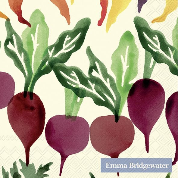 Emma Bridgewater Sponged Veg Cream Cocktail Napkins