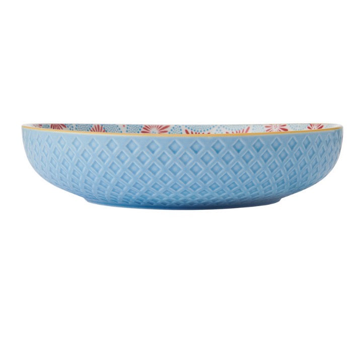 Mikasa Blue Mosaic Stoneware Bowl, 900ml, 21 x 5cm