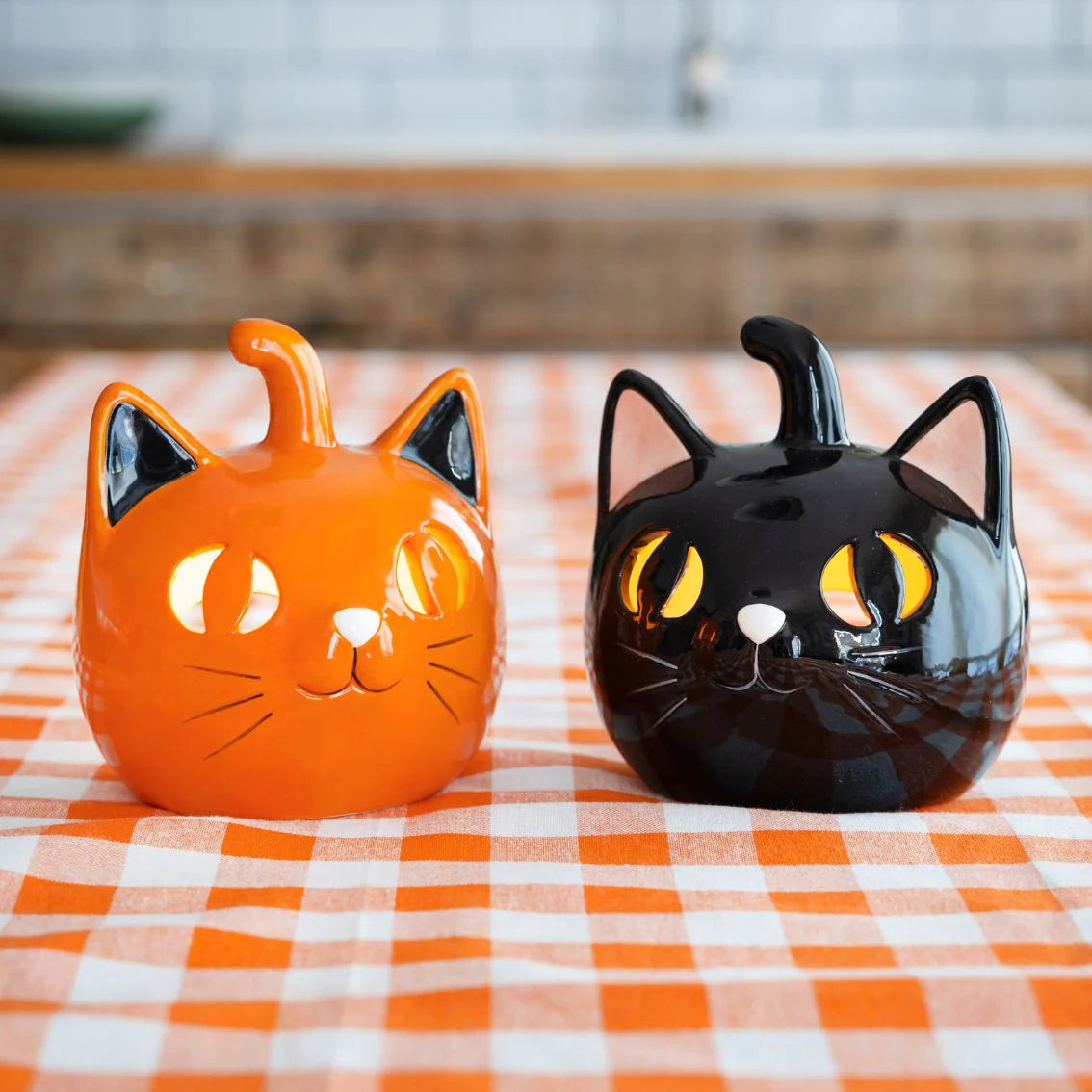 Talking Tables New Calamity A Pair of Coco Ceramic Cats - 15cm each