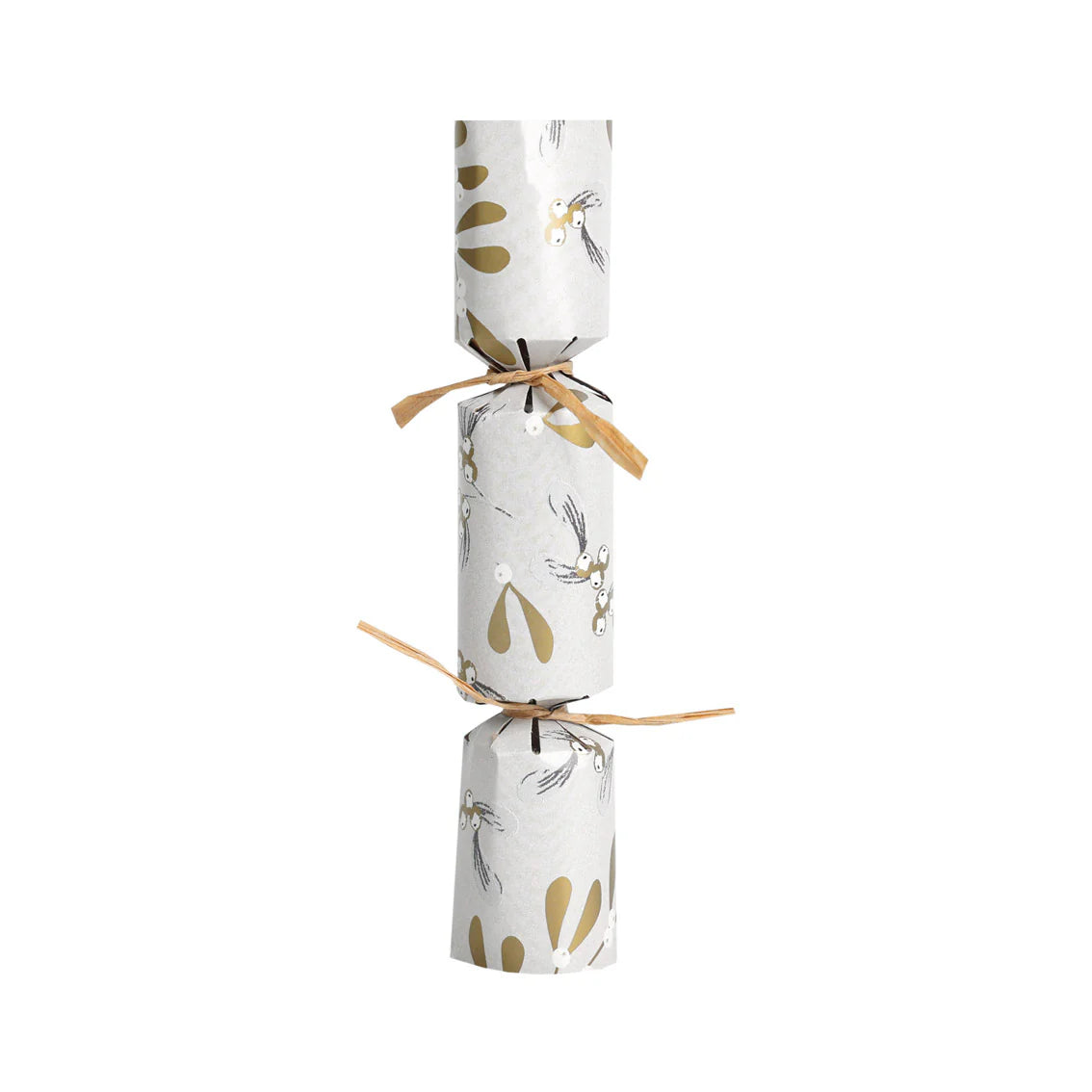 Talking Tables Botanical Mistletoe White Mini Christmas Crackers - 8 Pack