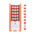Talking Tables Red & White Stripe Straight Dinner Candles