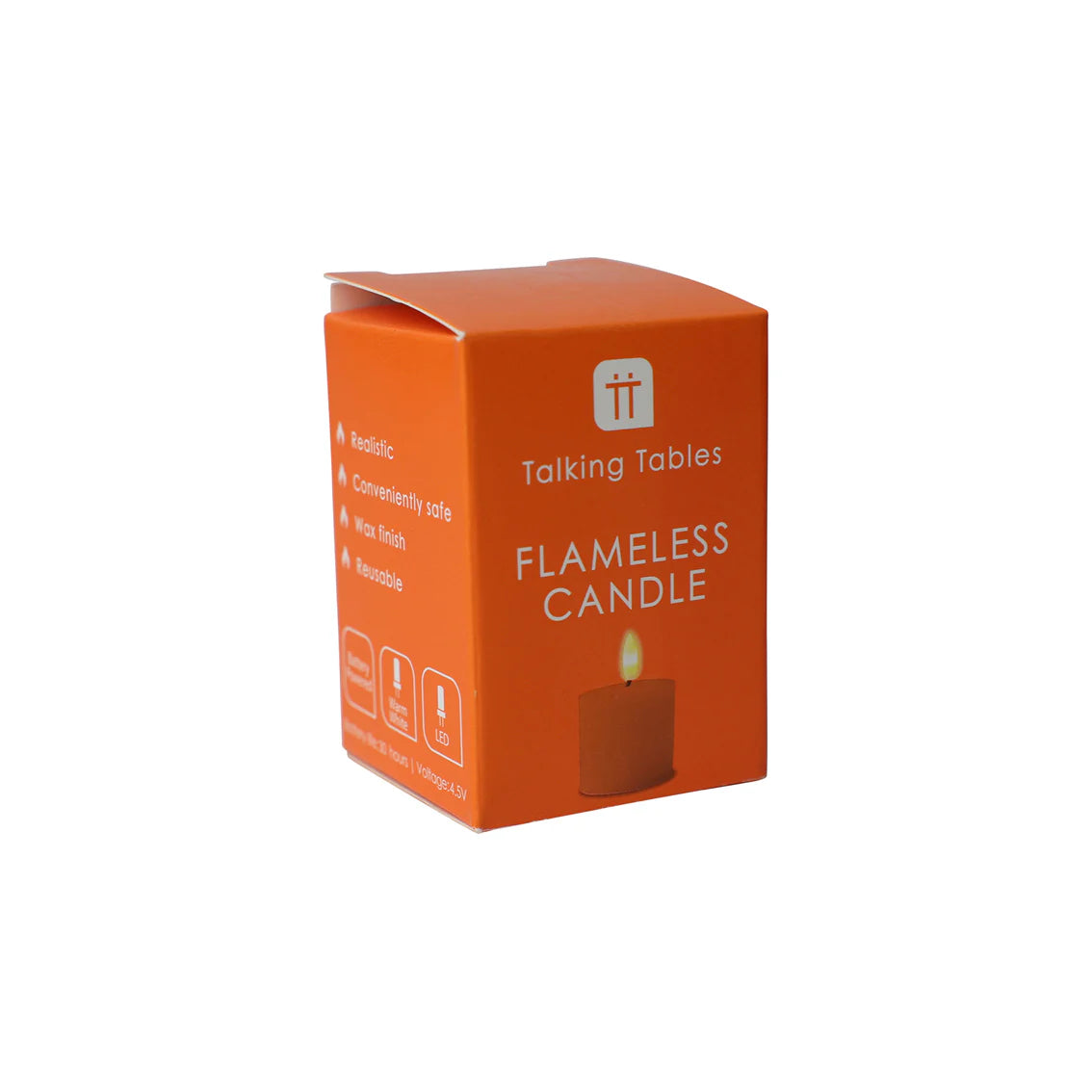 Talking Tables New Flameless LED Tealight Candle - Orange