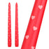 Talking Tables Heart Taper Dinner Candles - 2 Pack Valentines Decor