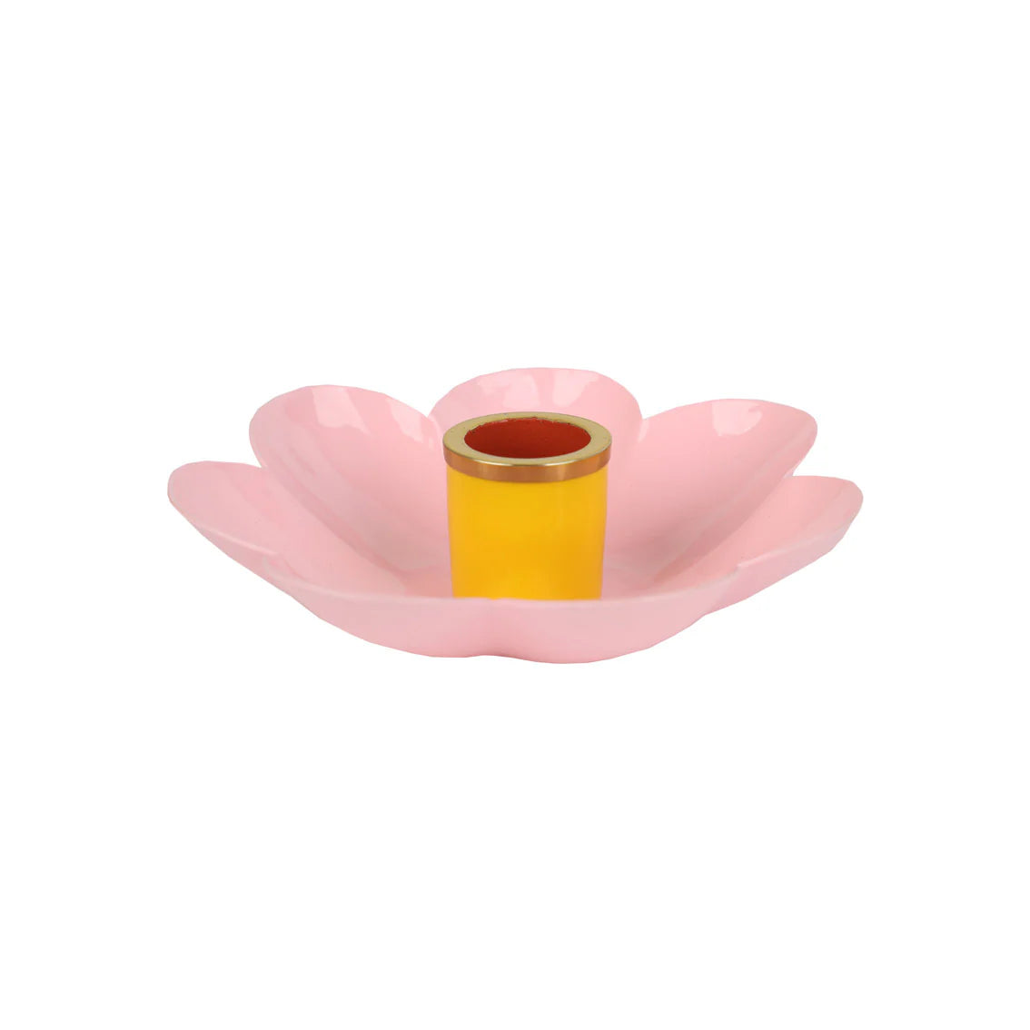 Talking Tables Coloured Enamel Flower Shaped Candle Holders, Available in 3 Colours