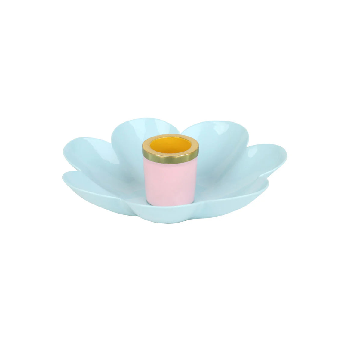 Talking Tables Coloured Enamel Flower Shaped Candle Holders, Available in 3 Colours