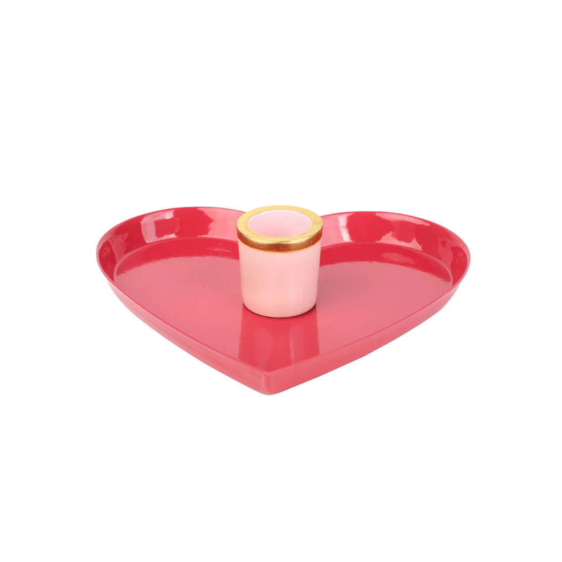 Talking Tables Enamel Heart Shaped Candle Holder Heart Decor