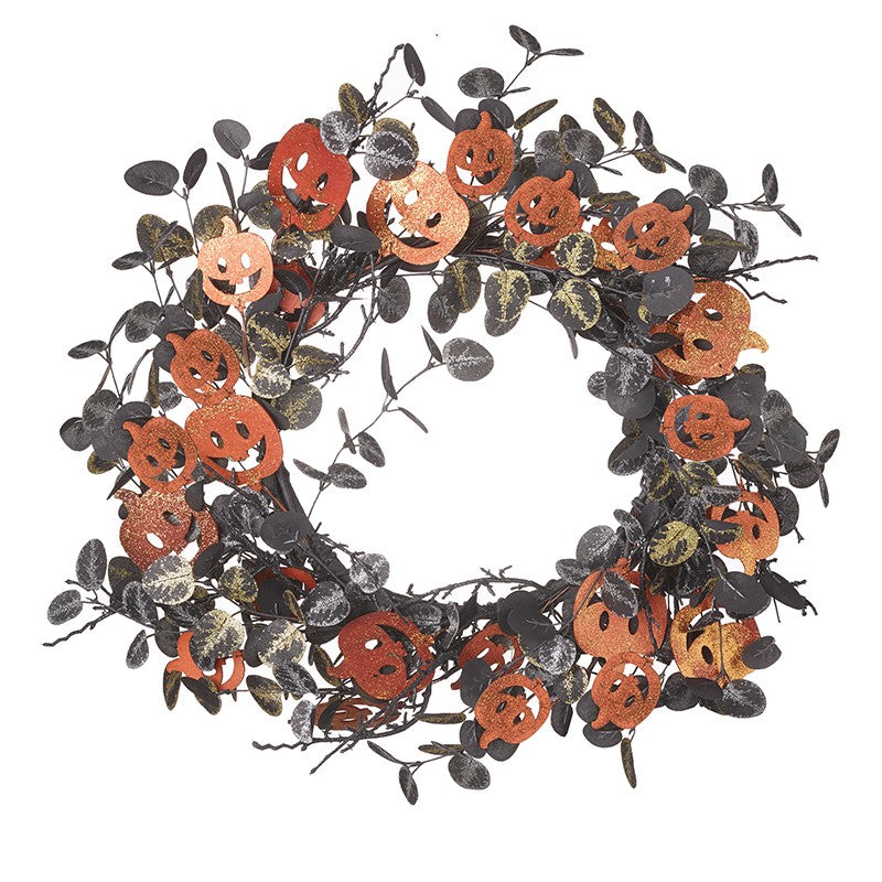 Heaven Sends Cut Out Pumpkin & Foliage Wreath