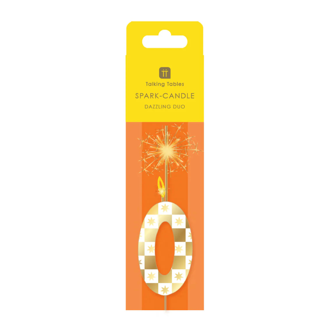 Talking Tables Gold Number Sparkler Duo Birthday Candle 0-9