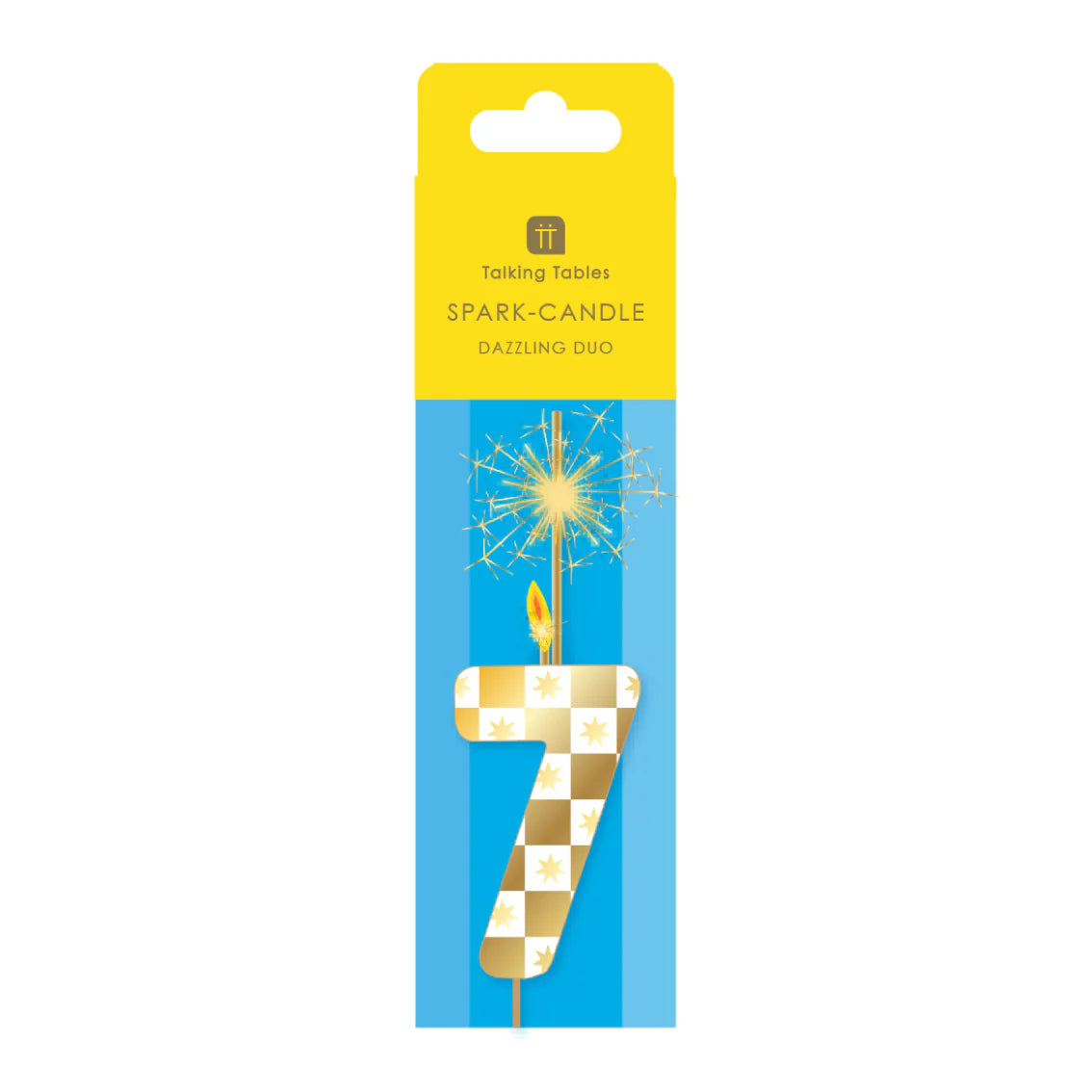 Talking Tables Gold Number Sparkler Duo Birthday Candle 0-9