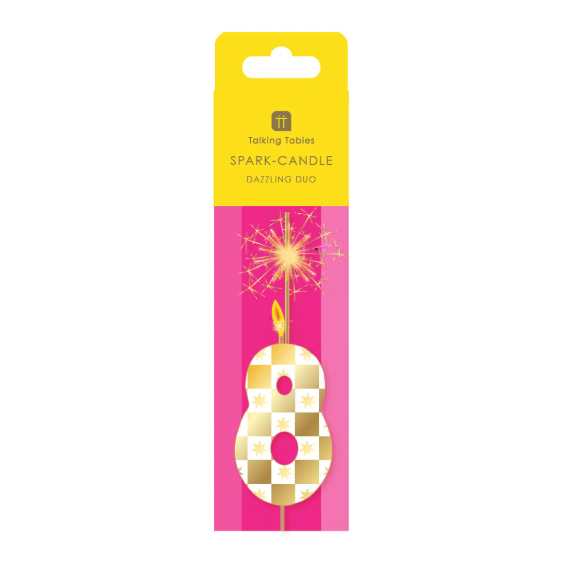 Talking Tables Gold Number Sparkler Duo Birthday Candle 0-9