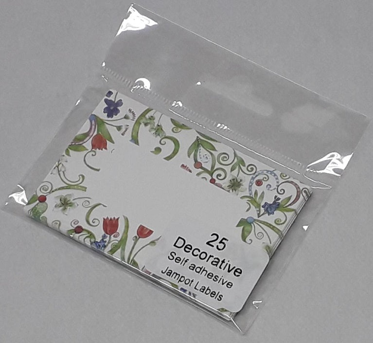 NJ Products Floral jampot label
