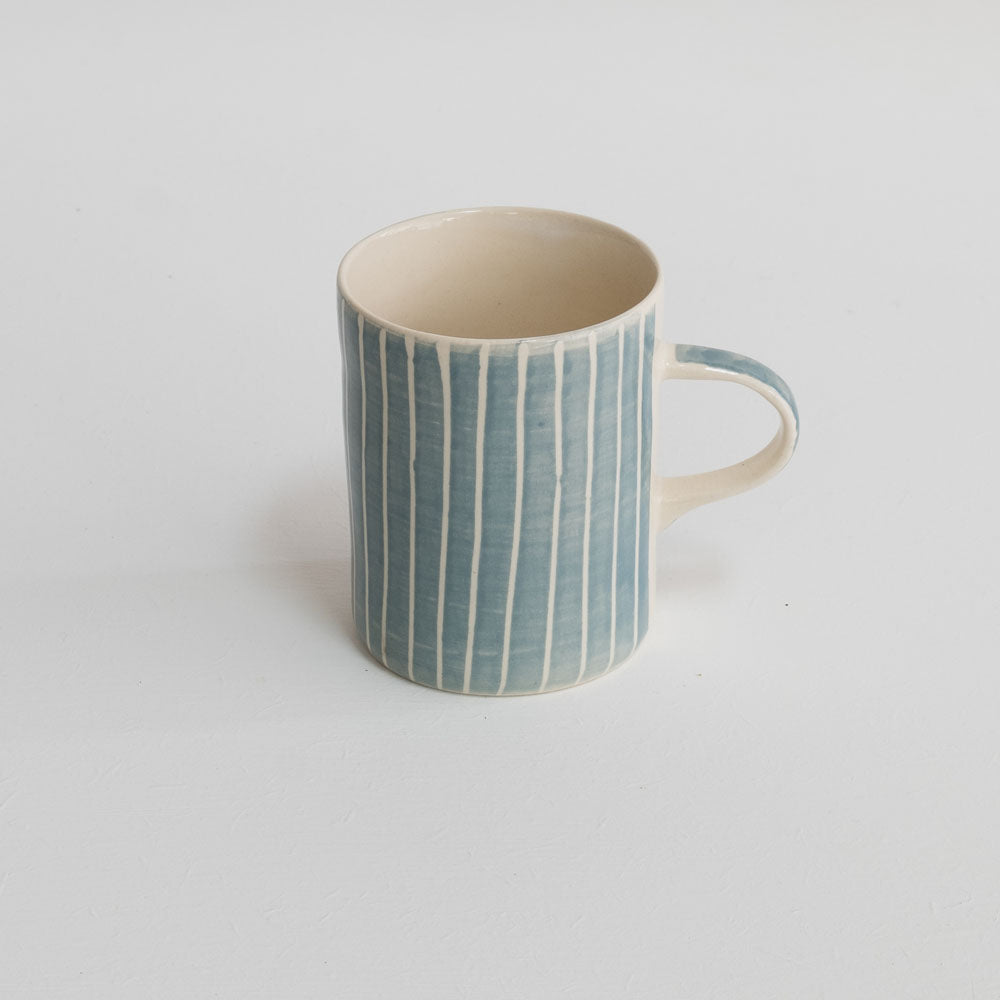 Musango Sgrafitto Stripe Demi Mug (Available in 7 Colours)