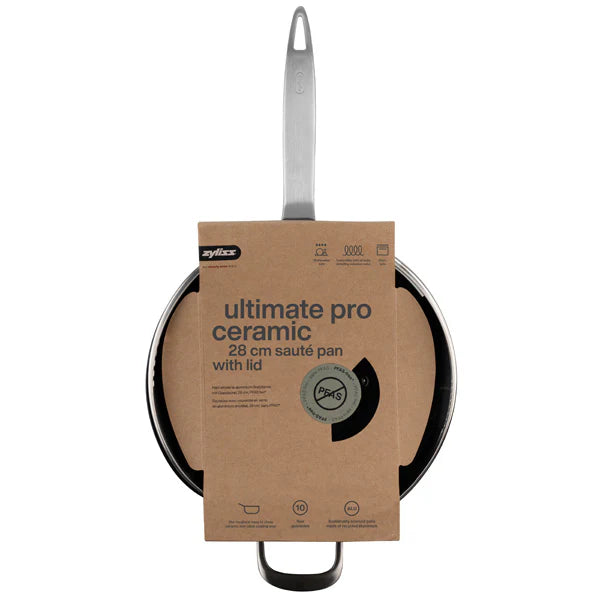 Zyliss Ultimate Pro Ceramic Sauté Pan With Lid 28cm / 11", PFAS Free