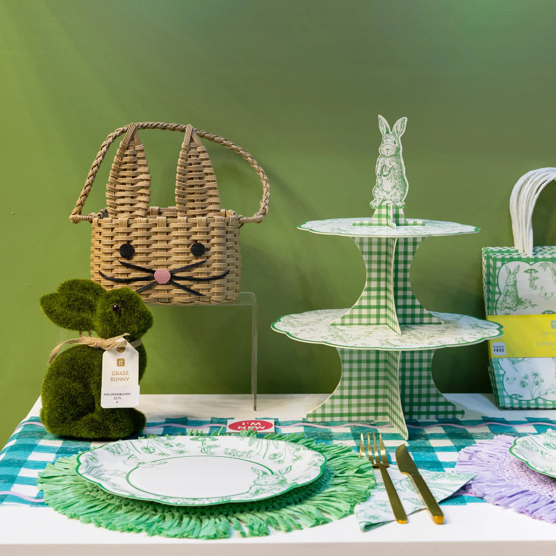 Talking Tables Recycled Paper Bunny Shaped Basket