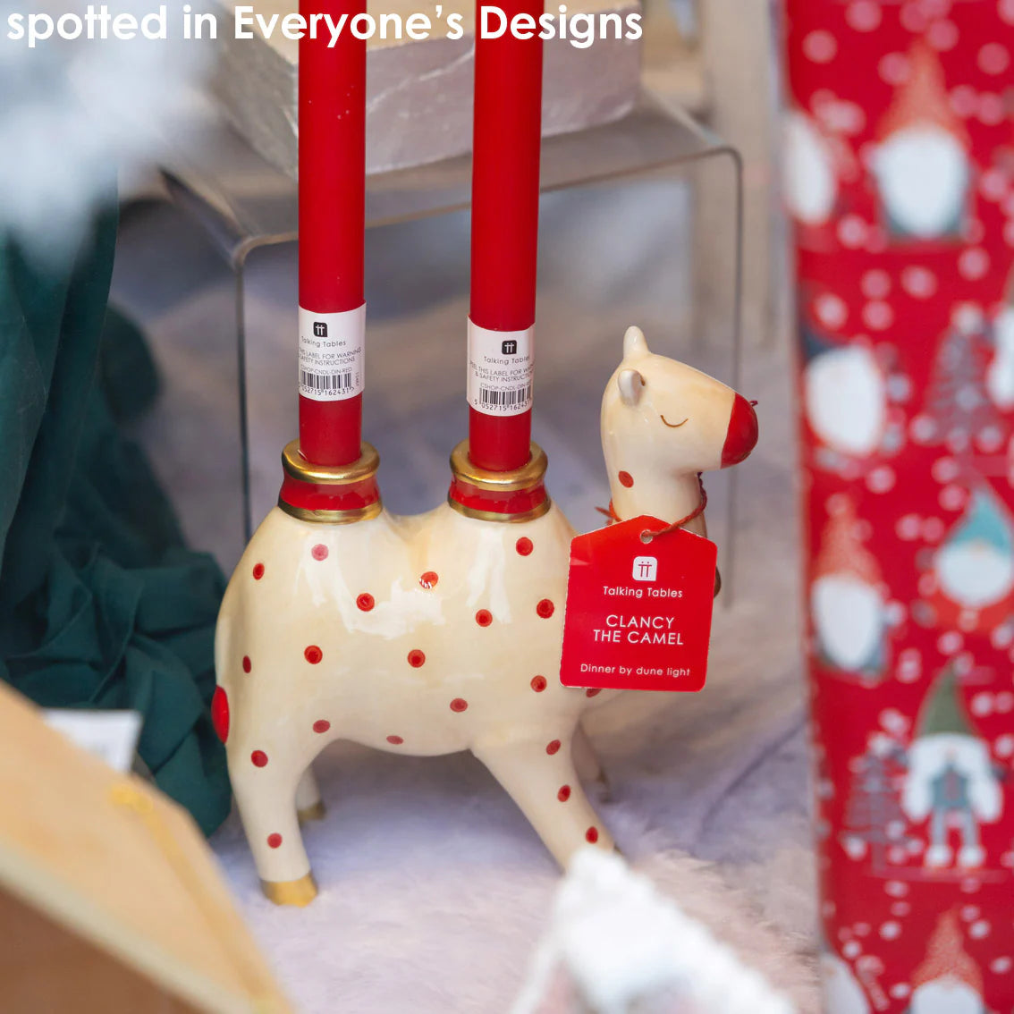 Talking Tables New Clancy Camel Ceramic Candle Holder