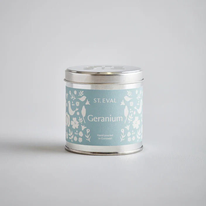 St Eval Candle Co Geranium, Summer Folk Scented Tin Candle