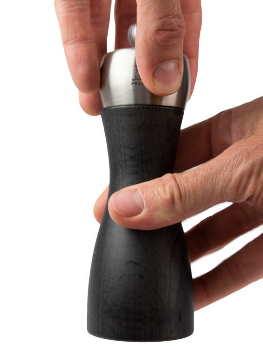 Peugeot Fidji Manual Wooden and Stainless Steel Pepper Mill, Graphite 15 cm - 6"