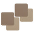 Freeform Taupe and Sandstone Flexi Faux Leather Coasters Set of 4
