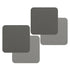 Freeform 2-Tone Grey Flexi Faux Leather Coasters Set of 4