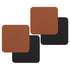 Freeform Rust and Black Flexi Faux Leather Coasters Set of 4