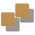Freeform Mustard and Grey Flexi Set of 4 Faux Leather Coasters