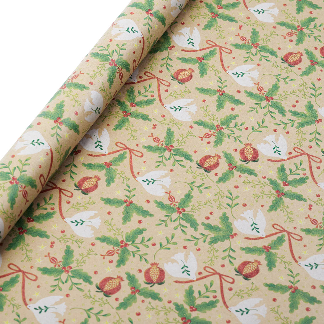 Talking Tables Folklore Brown Recycled Christmas Wrapping Paper - 3m