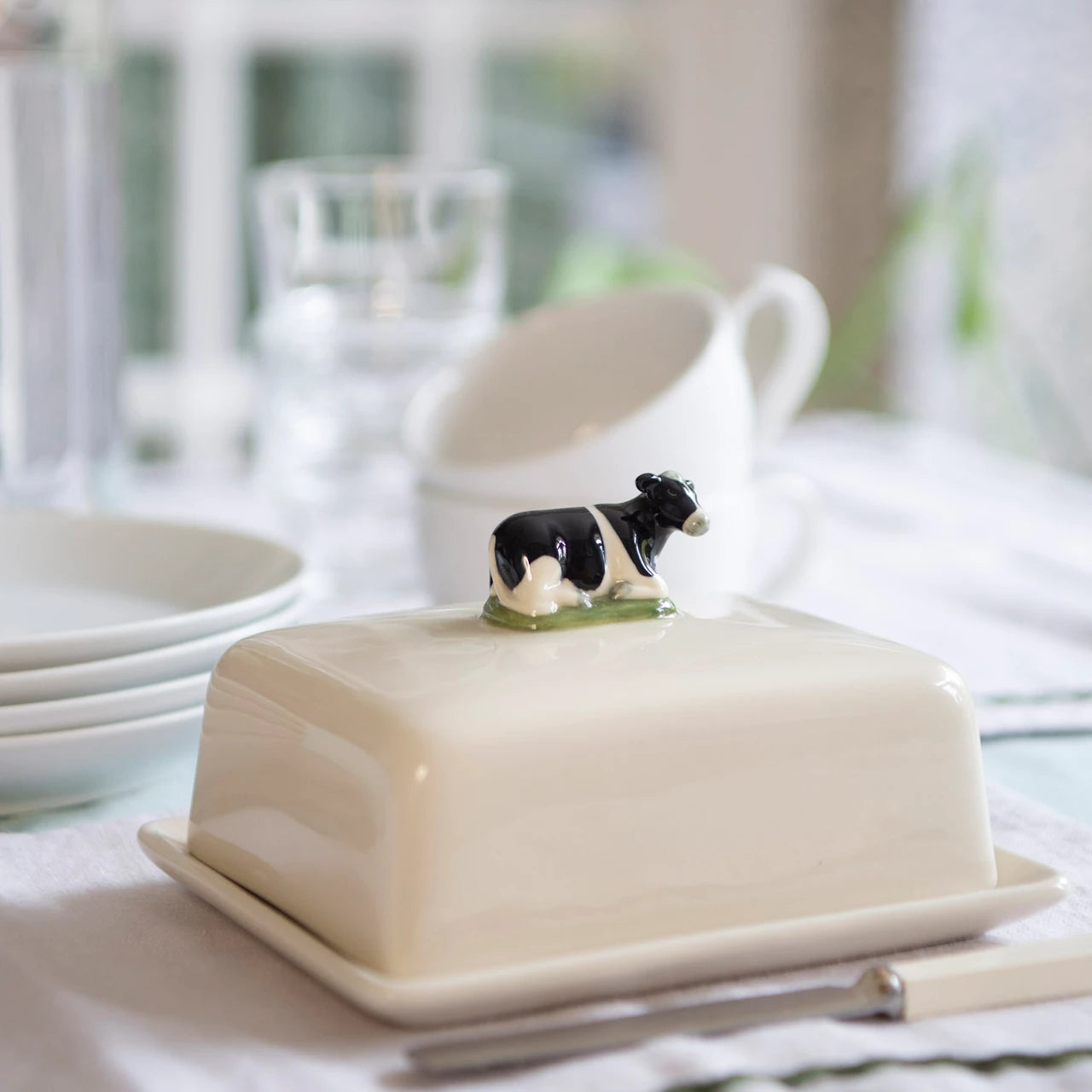 Quail New Friesian Cow Butter Dish